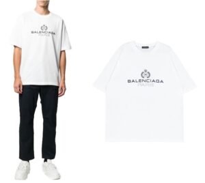 발렌시아가 크라운실버 반팔 <화이트>