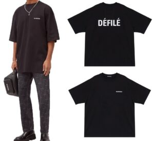 발렌시아가 DEFILE 반팔 (블랙)