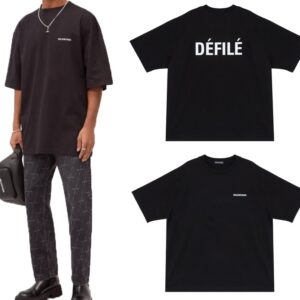 발렌시아가 DEFILE 반팔 (블랙)
