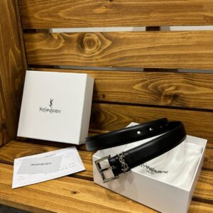 입생로랑 고급 YSL 로고 벨트 은장