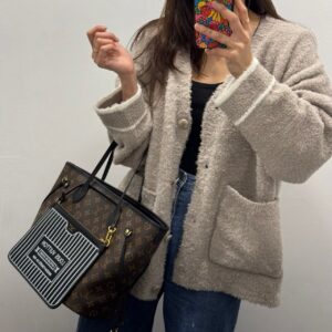 루이비통 수입 고급 네버풀 인사이드 아웃 MM 모노블랙