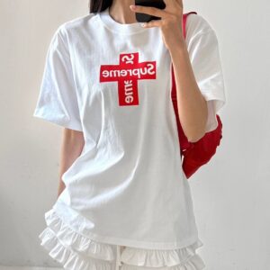 슈프림 크로스로고 티셔츠