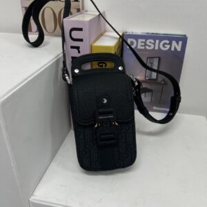 디올 미니 새들 크로스백 블랙