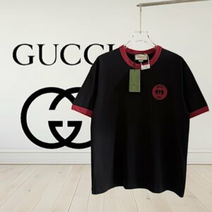 GUCCl  배색자수 반팔티