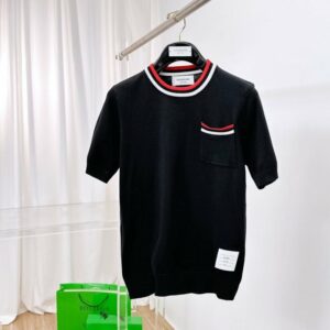 톰브라운 넥라인 니트반팔티