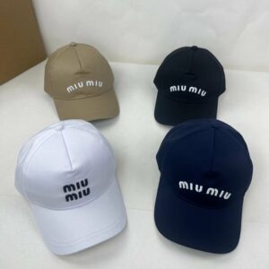 미우미우 드릴 베이스 볼캡