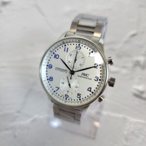 IWC 샤프하우젠 포르투기저 화이트다이얼 스틸줄