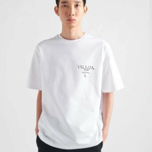 프라다 3D 입체 로고 프린팅 반팔티