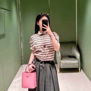 프라다 25 런웨이 스트라이프 반팔티셔츠