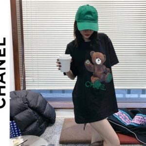 샤넬 테디베어 곰돌이 그린 반팔티 2col