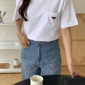 프라다 코튼 저지 반팔(여성용)