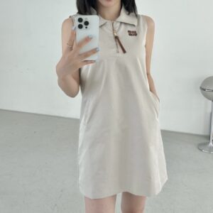미우미우 장원영 피케 원피스