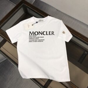 몽클레어 로고 프린트 캐주얼 커플 라운드 반팔티