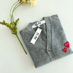 꼼데가르송 더블레드와펜 V넥 가디건
