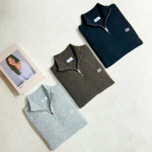 셀린느 자수 로고 반집업