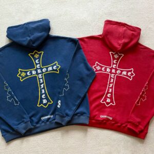 크롬하츠 X 드레이크 서티파이드 크롬 핸드 다이드 후드 티셔츠