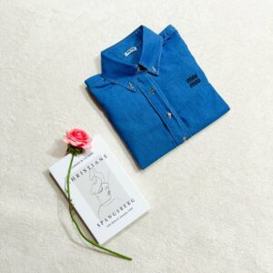 미우미우 크롭 데님 셔츠