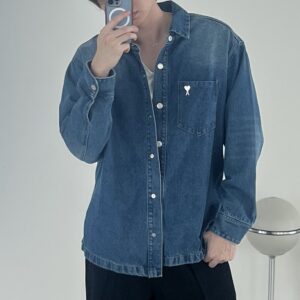 아미 플라크 데님 셔츠