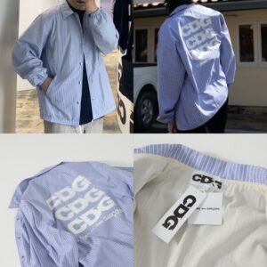 꼼데가르송 25 스트라이프 코치 자켓