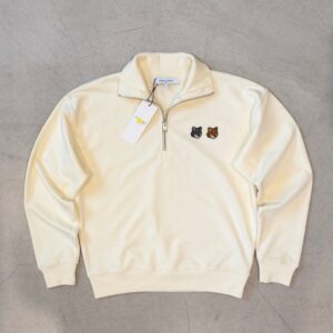 메종키츠네 여성용 더블폭스패치 하프 집업