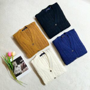 폴로랄프로렌 케이블 V넥 가디건