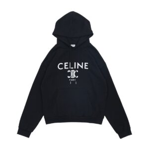 셀린느 코튼 플리스 파리 트리옴페 후드(블랙)