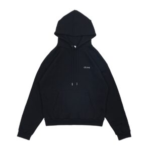 셀린느 시그니처 로고 체스트 엠브로이더 후드(블랙)