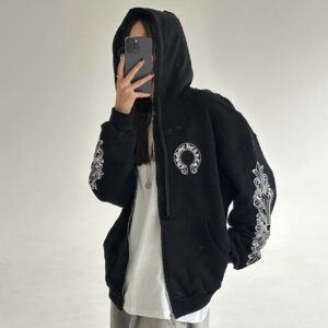 크롬하츠 홀스슈 플로랄 후드집업