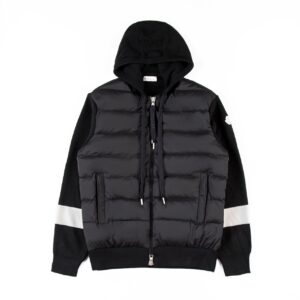 몽클레어 프런트 니트 후드패딩(블랙)