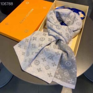 루이비통 리버서블 니트 머플러 그레이