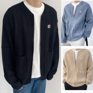 메종키츠네 캐시하찌 니트집업 4col