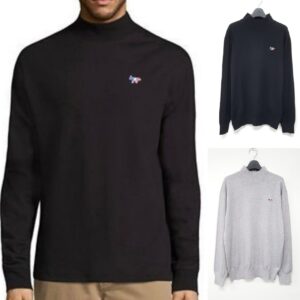 메종키츠네 트리컬러 반폴라 니트(남성) 2col