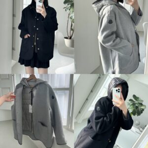 몽클레어 캐시미어 하이브리드 후드 자켓