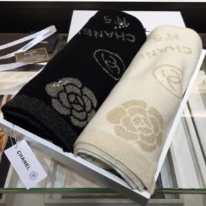 샤넬 로즈 캐시미어 머플러