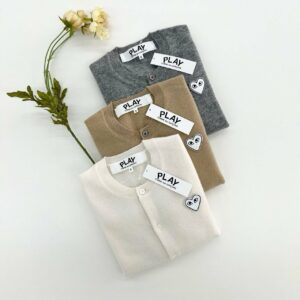 꼼데가르송 화이트와펜 라운드 가디건