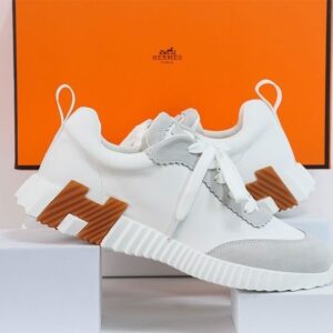 에르메스 바운싱 벨루어 레더 블랑 남성 스니커즈